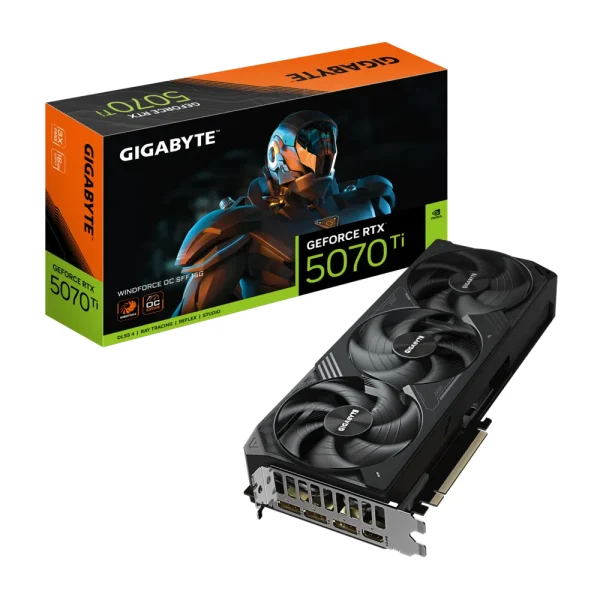 GIGABYTE GeForce RTX 5070 Ti WINDFORCE OC SFF 16G Graphics Card, PCIe 5.0, GDDR7, GV-N507TWF3OC-16GD