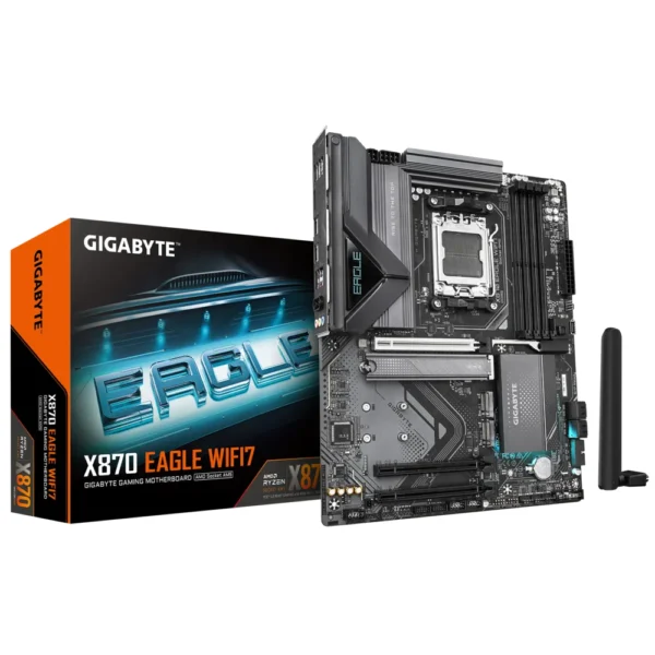 GIGABYTE X870 EAGLE WIFI7 ATX DDR5 Motherboard, Supports Ryzen 9000/8000/7000 Series AMD Processors