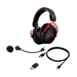 HyperX Cloud Alpha Wireless - Gaming Headset for PC, 300-hour Battery Life, DTS Headphone, Memory foam, Dual Chamber Drivers, Noise-canceling Mic, Durable Aluminum Frame - Image 6