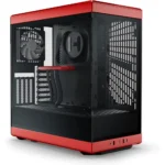 HYTE Y40 Modern Aesthetic Panoramic Tempered Glass Mid-Tower ATX Computer Gaming Case with PCIE 4.0 Riser Cable Included - Black Cherry