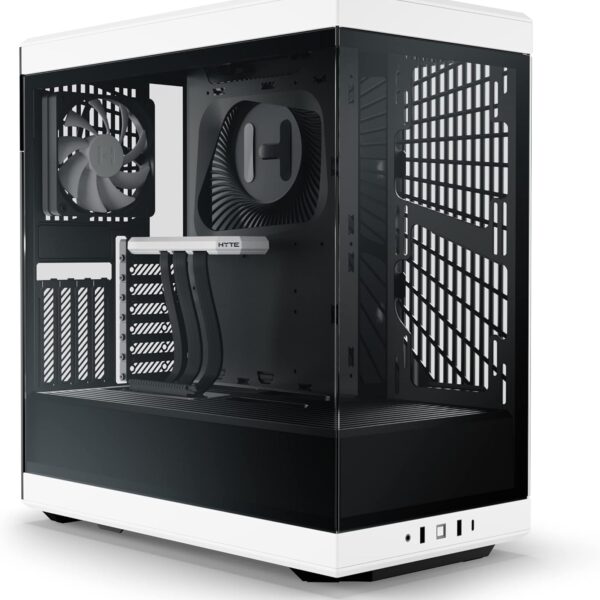 HYTE Y40 Modern Aesthetic Panoramic Tempered Glass Mid-Tower ATX Computer Gaming Case with PCIE 4.0 Riser Cable Included - Panda