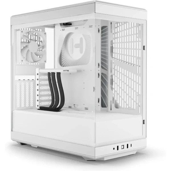 HYTE Y40 Modern Aesthetic Panoramic Tempered Glass Mid-Tower ATX Computer Gaming Case with PCIE 4.0 Riser Cable Included - Snow White