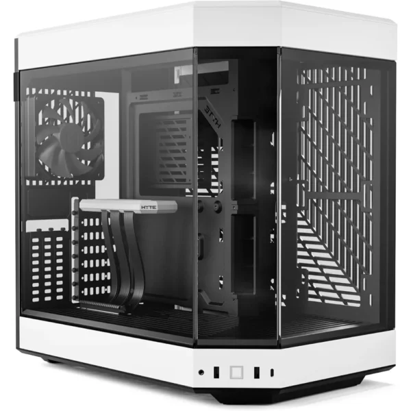 HYTE Y60 Modern Aesthetic Dual Chamber Panoramic Tempered Glass Mid-Tower ATX Computer Gaming Case with PCIE 4.0 Riser Cable Included, Panda