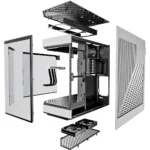 HYTE Y60 Modern Aesthetic Dual Chamber Panoramic Tempered Glass Mid-Tower ATX Computer Gaming Case with PCIE 4.0 Riser Cable Included, Panda - Image 7