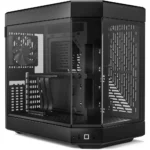 HYTE Y60 Modern Aesthetic Dual Chamber Panoramic Tempered Glass Mid-Tower ATX Computer Gaming Case with PCIE 4.0 Riser Cable Included, Pitch Black