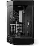 HYTE Y60 Modern Aesthetic Dual Chamber Panoramic Tempered Glass Mid-Tower ATX Computer Gaming Case with PCIE 4.0 Riser Cable Included, Pitch Black - Image 2