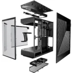 HYTE Y60 Modern Aesthetic Dual Chamber Panoramic Tempered Glass Mid-Tower ATX Computer Gaming Case with PCIE 4.0 Riser Cable Included, Pitch Black - Image 7