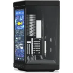 HYTE Y70 Touch Dual Chamber ATX Mid Tower Modern Aesthetic Computer Gaming Case with Integrated 4K LCD Touchscreen - Pitch Black - Image 5