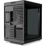 HYTE Y70 Touch Dual Chamber ATX Mid Tower Modern Aesthetic Computer Gaming Case with Integrated 4K LCD Touchscreen - Pitch Black - Image 3