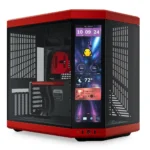 HYTE Y70 Touch Dual Chamber ATX Mid Tower Modern Aesthetic Computer Gaming Case with Integrated 4K LCD Touchscreen - Cherry