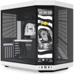 HYTE Y70 Touch Dual Chamber ATX Mid Tower Modern Aesthetic Computer Gaming Case with Integrated 4K LCD Touchscreen - Panda
