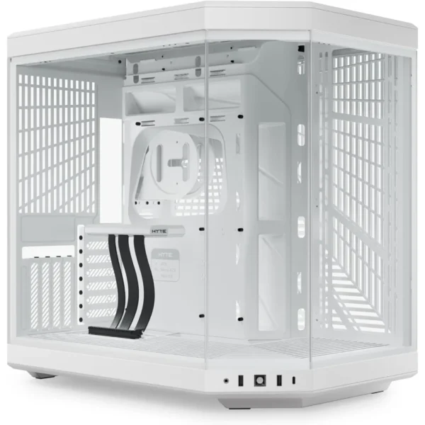 HYTE Y70 Upgraded Modern Aesthetic Dual Chamber Panoramic Tempered Glass Mid-Tower ATX Computer Gaming Case with PCIE 4.0 Riser Cable Included, Snow White
