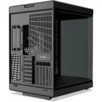 HYTE Y70 Upgraded Modern Aesthetic Dual Chamber Panoramic Tempered Glass Mid-Tower ATX Computer Gaming Case with PCIE 4.0 Riser Cable Included, Pitch Black - Image 4