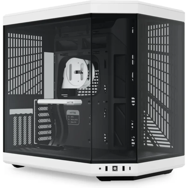 HYTE Y70 Upgraded Modern Aesthetic Dual Chamber Panoramic Tempered Glass Mid-Tower ATX Computer Gaming Case with PCIE 4.0 Riser Cable Included, Panda