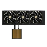 ID-COOLING DX360 GDL 360mm AIO Liquid CPU Cooler, Supports Top Mounting Only, For BTF Builds - Black/Gold - Image 2