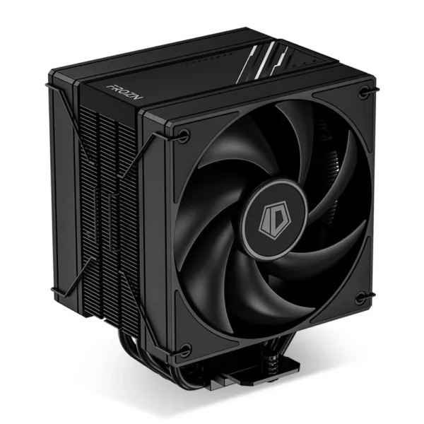 ID-COOLING FROZN A410 Dual Fan CPU Air Cooler, All-Black Layout Single Tower with 2x120mm FDB Fans in a Push-pull Configuration, Noninterference With RAM, Compatible With Intel and AMD Latest Sockets
