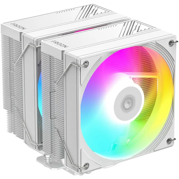 ID-COOLING FROZN A620 PRO SE ARGB SNOW - Dual-Tower Air CPU Cooler, 6×Ф6mm Heatpipes, Dual 120x120x25mm Quiet Fans, Intel LGA1700/1851/1200/115X; AMD AM4/AM5 (157mm in Height)