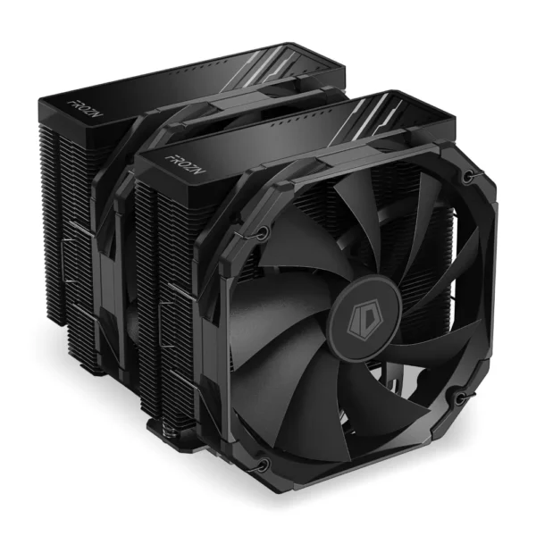 ID-COOLING FROZN A720 BLACK - 6.4in Height Black Dual-Tower Air CPU Cooler, 7×Ф6mm Heatpipes, Dual 140x140x25mm FDB Fans, TDP 300W, Intel LGA1700/1851/1200/115X/20XX; AMD AM4/AM5 (163mm in Height)