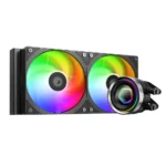 ID-COOLING FX240 INF ARGB 240mm AIO Liquid CPU Cooler w/ Infinity Mirror Display - Black