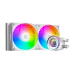 ID-COOLING FX240 INF ARGB 240mm AIO Liquid CPU Cooler w/ Infinity Mirror Display - White