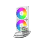 ID-COOLING FX240 INF ARGB 240mm AIO Liquid CPU Cooler w/ Infinity Mirror Display - White - Image 2