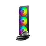 ID-COOLING FX360 INF ARGB 360mm AIO Liquid CPU Cooler w/ Infinity Mirror Display - Black - Image 2