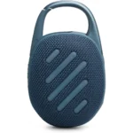 JBL CLIP5 Bluetooth Speaker, USB C Charging, IP67 Dustproof, Waterproof, App Compatible, Carabiner Structure, Passive Radiator Included, Portable - Blue - Image 4