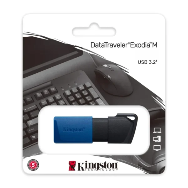 Kingston DataTraveler Exodia M USB 3.2 Gen 1 Flash Drive, DTXM/64GB, Read Speed Up to 100MB/s