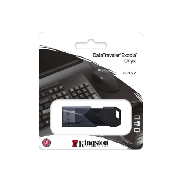 Kingston DataTraveler Exodia Onyx USB 3.2 Gen 1 Flash Drive, DTXON/128GB, Read Speed Up to 100MB/s
