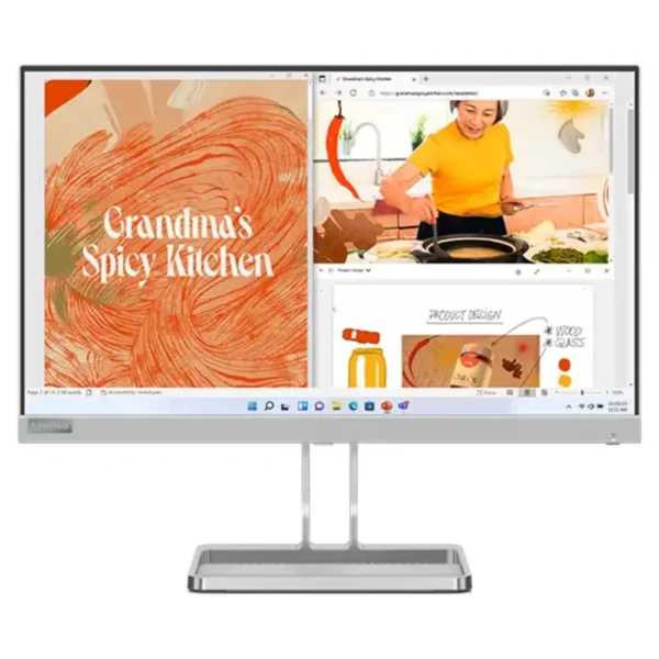 Lenovo L22i-40 21.5in WLED 75Hz FHD IPS Monitor, 1920 x 1080, AMD FreeSync, 4ms, 250nits, 99% sRGB Color Coverage, 1x HDMI 1.4/1x VGA, Integrated Speaker