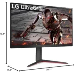 LG 32GN650-B Ultragear Gaming Monitor 32in QHD (2560 x 1440) Display, 165Hz Refresh Rate, 1ms MBR, HDR 10, sRGB 95% Color Gamut, AMD FreeSync – Black - Image 7