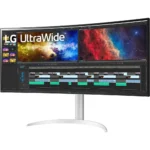LG 38WP85C-W 38-inch Curved 21:9 UltraWide QHD+ IPS Monitor with USB Type C (90W Power delivery), DCI-P3 95% Color Gamut with HDR 10 and Tilt/Height Adjustable Stand - Image 2