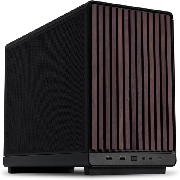 Lian Li A3-mATX-WD-26.3L Micro Form Factor Chassis, No Fans Included, Supports 360mm AIO, Modularity Design for M-ATX, ITX Motherboard-DAN Cases Collaboration, Wood Front Panel, A3X-WD