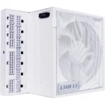 Lian Li Edge 850W Full Modular Power Supply 80+ Gold - ATX 3.1 - PCIE 5.1 Support - 12V-2x6 Connector - L-Shape Design for Dual Chamer Case - Without USB/Fan Hub - White