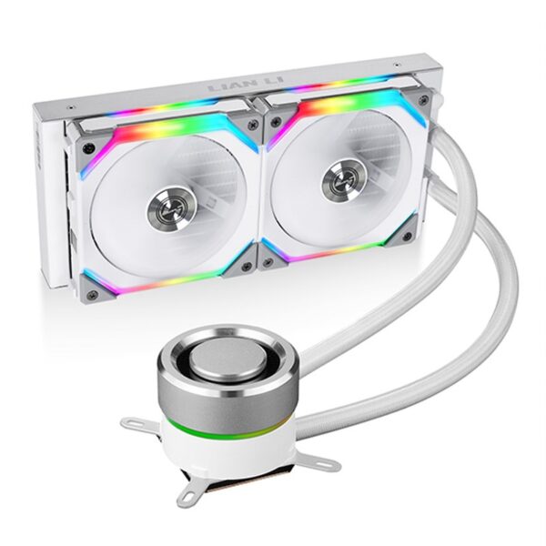Lian Li Galahad 240 AIO ARGB Liquid CPU Cooler - UNI Fan SL120 Edition - White