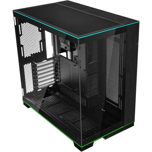 Lian Li O11D EVO RGB E-ATX Gaming Dual Chamber Case, ARGB Lighting Strips, Up to 420mm Radiator, Cable Management, Front and Side Tempered Glass Panels, Reversible Chassis