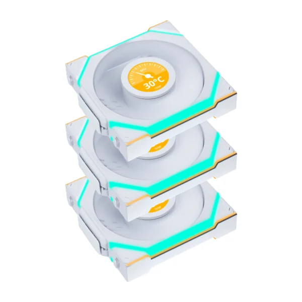 Lian Li UNI Fan SL Wireless LCD Triple Pack - White
