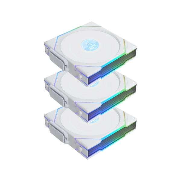 Lian Li UNI Fan TL Wireless LCD Triple Pack - White