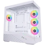 Lian Li Vector V100RW ATX Mid-Tower PC Case, 4x 120mm ARGB PWM Fans Pre-Installed, LED RGB Strip, Display Platform with Tempered Glass, Support 420mm GPUs, 360mm Radiator, Optimized Airflow - White