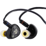 Linsoul TANGZU Wan'er S.G 2 3.5mm Single Dynamic Driver PET Diaphragm In Ear Earphone with Ergonomic Shape, Detachable 0.78mm Silver Plated OFC Cable (Black, with Mic)