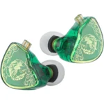 Linsoul TANGZU Wan'er S.G HiFi 10mm Dynamic Driver PET Diaphragm In Ear Earphone with Ergonomic Shape, Detachable 2Pin OFC Braided Cable for Audiophile Musician DJ Stage (Green, with Mic) - Image 2