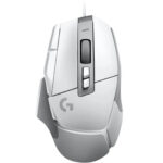 Logitech G502 X Wired Gaming Mouse - LIGHTFORCE hybrid optical-mechanical primary switches, HERO 25K gaming sensor - White