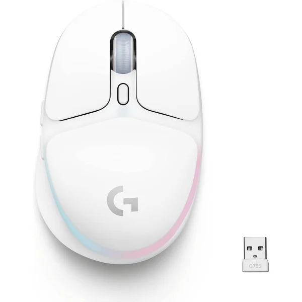 Logitech G705 LIGHTSPEED Wireless Gaming Mouse - White Mist