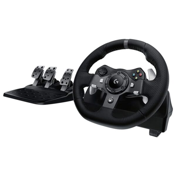 Logitech G920 Dual-Motor Feedback Driving Force Racing Wheel with Responsive Pedals for Xbox One - Black