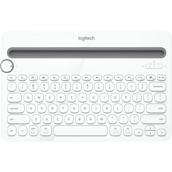 Logitech K480 Wireless Bluetooth Multi-Device Keyboard - White