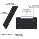Logitech Keys-To-Go Wireless Bluetooth Keyboard For iPhone, iPad, Smartphone, Tablet, Windows, Apple TV, Ultra-Thin, Ultra-Light, Short-Cut Keys, QWERTY UK Layout - Image 6