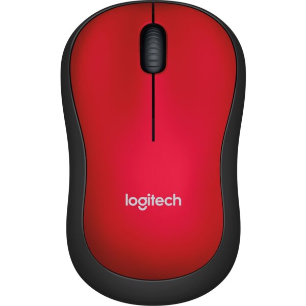 Logitech M185 Wireless USB Mouse – Red