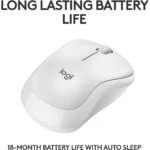 Logitech M240 Silent Wireless Mouse (Off White) - Image 2