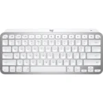 Logitech MX Keys Mini for Mac Minimalist Wireless Illuminated Keyboard, Compact, Bluetooth, Backlit Keys, USB-C, Tactile Typing, Compatible with Apple macOS, iPAd OS, Metal Build - Pale Grey