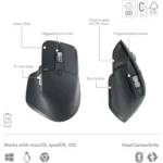 Logitech MX Keys S Combo - Performance Wireless Keyboard and Mouse with Palm Rest - Image 3